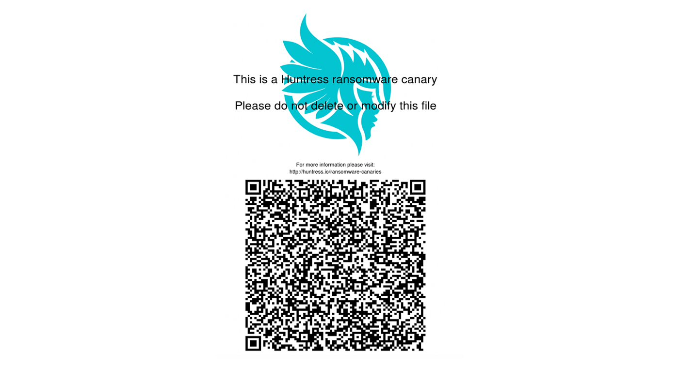 Huntress Ransomware Canary File