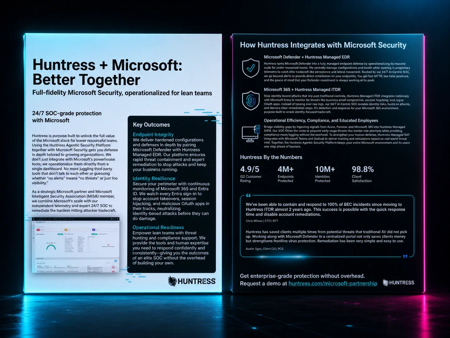 Huntress + Microsoft: Better Together