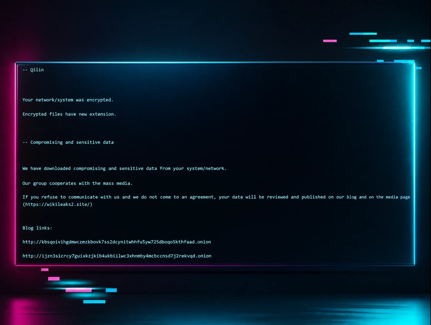 Looking Through a Pinhole at a Qilin Ransomware Attack