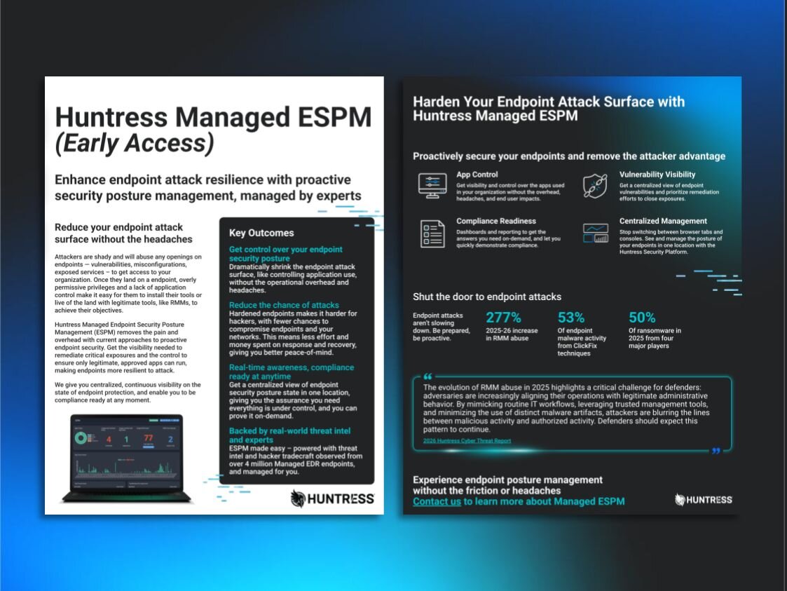 Huntress Managed ESPM Datasheet